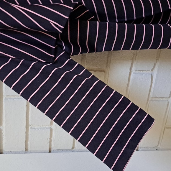 Sag Harbor Navy & Pink Striped Oversized Open Front Blazer. Size Large NWOT - Picture 3 of 8